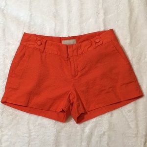 Banana Republic Ryan Fit Orange Pop Eyelet Shorts - Size 4